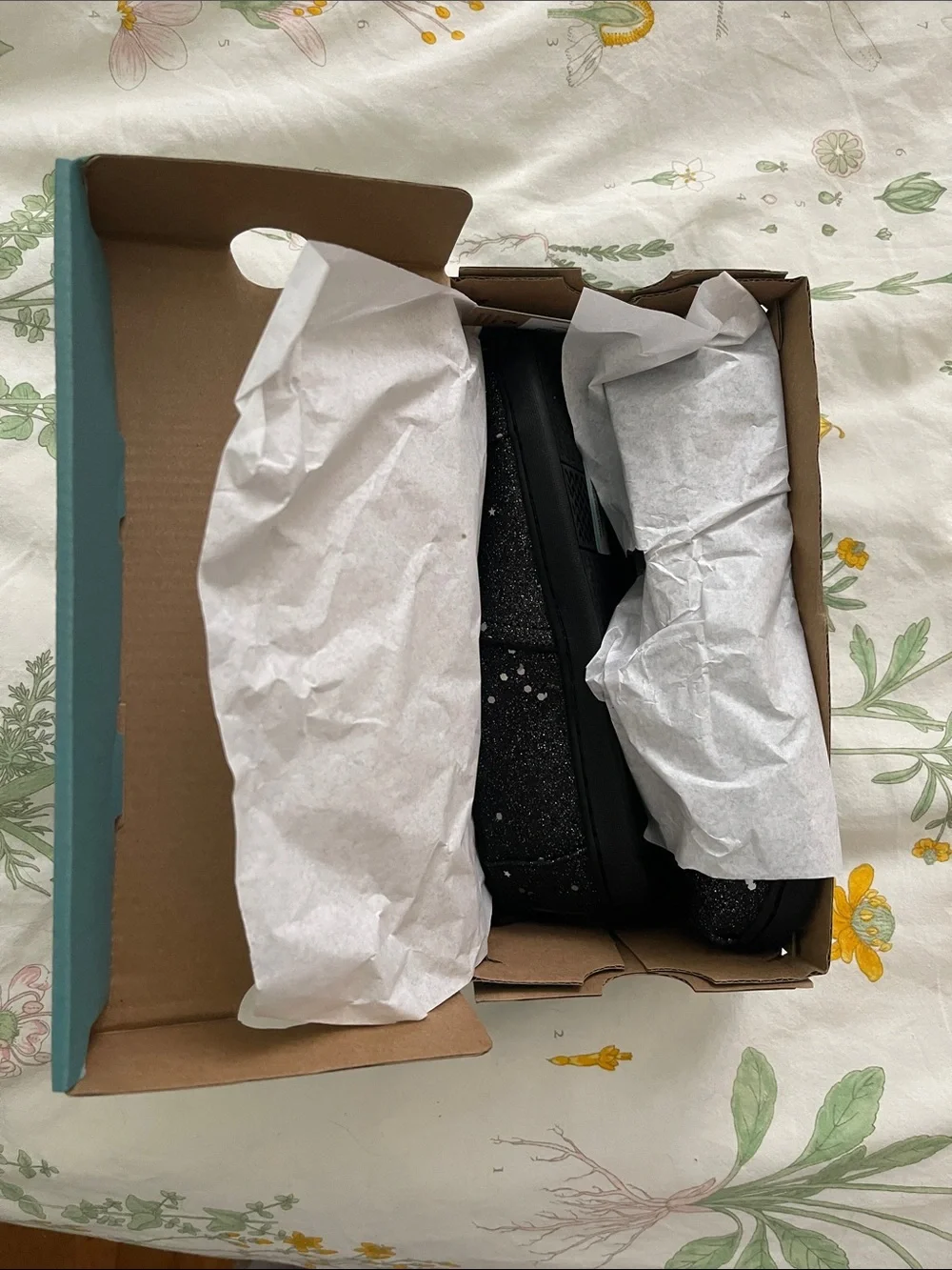 Toms Black Glitter Slip-On Sneakers